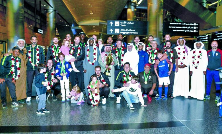 ‫ إدارة الريان تستقبل أبطال غرب آسيا لكرة الطائرة بالورود