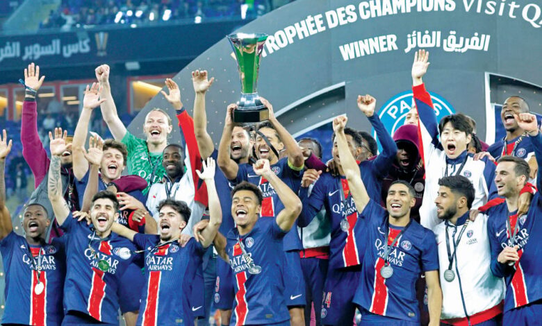 باريس سان جيرمان يتوج بالسوبر الفرنسي على ملعب 974