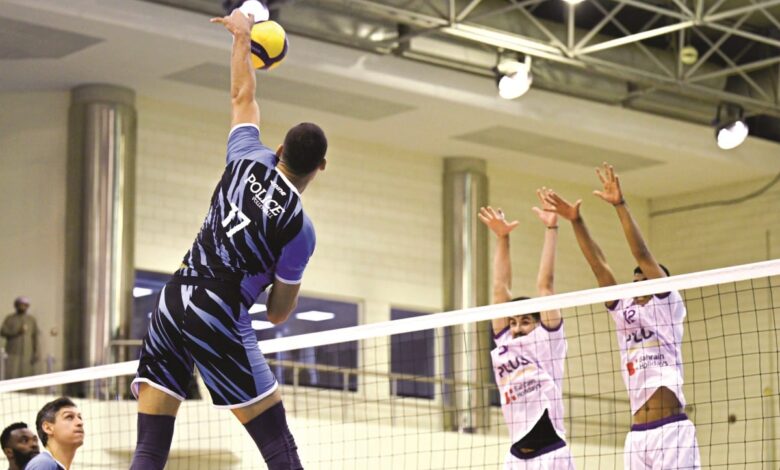 طائرة الشرطة تصعد لربع نهائي البطولة العربية