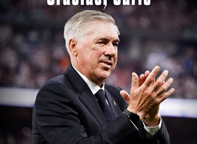 ‫ رسميا ريال مدريد يعلن رحيل كارلو أنشيلوتي