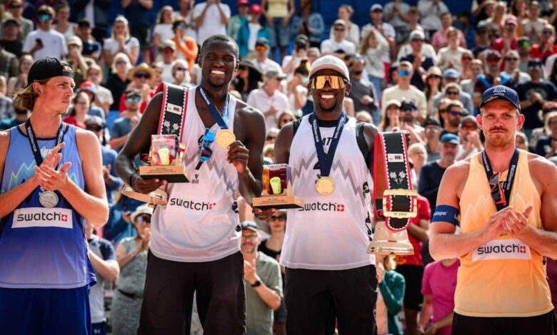 الاتحاد الدولي يشيد بعنابي الطائرة الشاطئية بعد تتويجه بذهبية