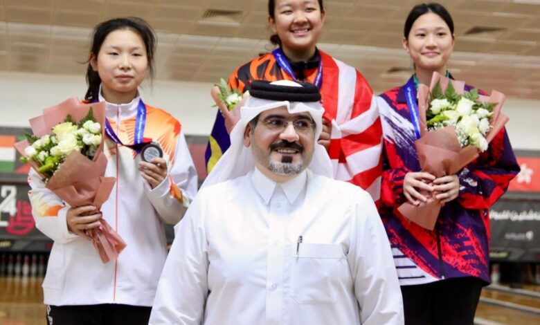 تتويج الفائزات في منافسات الفردي ببطولة آسيا للبولينغ للناشئين