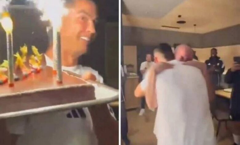 ‫ شاهد رونالدو يفاجئ شيف النصر بمناسبة عيد ميلاده