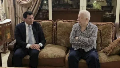 زيارة خاصة من وزير الرياضة لمرتضى منصور بعد الوعكة الصحية