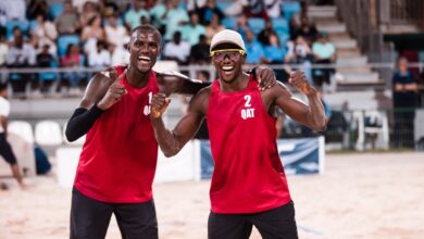 المنتخب القطري للكرة الطائرة الشاطئية يتقدم إلى المركز الثاني