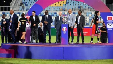 وزير الرياضة ورئيس الكاف يشهدان نهائي بطولة الأندية الإفريقية للكرة النسائية 6 وزير الرياضة ورئيس