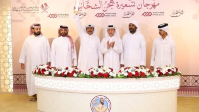 تتويج الفائزين بكؤوس مهرجان تسعيرة هجن الشيحانية