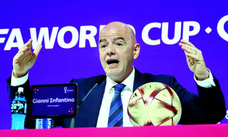 جياني إنفانتينو رئيس الفيفا أتمنى تنظيم النسخ العشر المقبلة