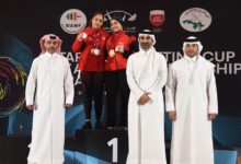 تتويج الفائزين في سادس أيام منافسات كأس قطر الدولية