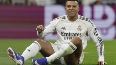 ريال مدريد يعلن إصابة مبابي وغيابه عن الملاعب