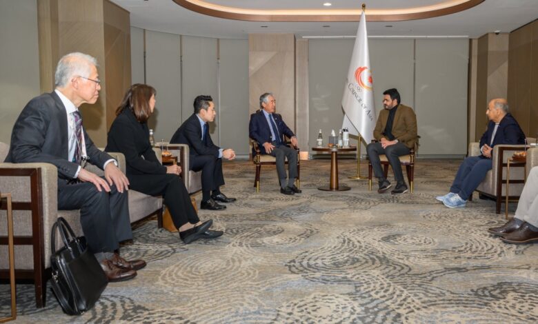 ‫ الشيخ جوعان يلتقي عدداً من قيادات الحركة الأولمبية الدولية