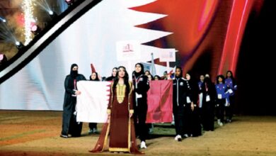 ‫ افتتاح باهر للدورة الرياضية الخليجية الثانية لطالبات الجامعات ومؤسسات