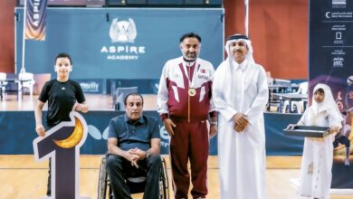 ‫ تتويج الفائزين في تنس الطاولة لذوي الإعاقة بمهرجان أسباير