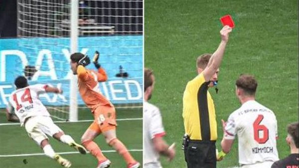 بايرن ميونخ يسقط في فخ التعادل أمام ليفركوزن في مباراة الكروت الحمراء 1 بايرن ميونخ ضد باير