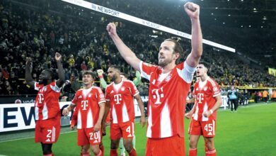 ‫ الدوري الألماني البايرن يحقق فوزا مثيرا على دورتموند