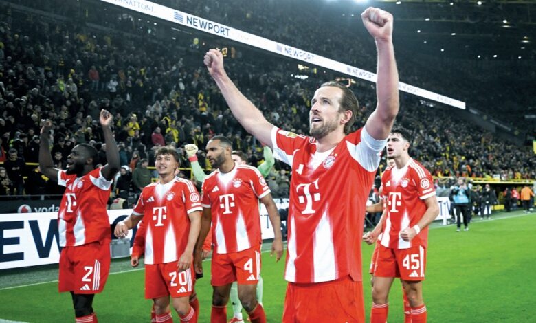 ‫ الدوري الألماني البايرن يحقق فوزا مثيرا على دورتموند