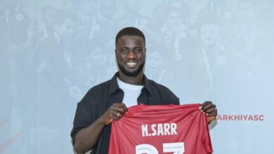 ‫ محمدو نابي سار لاعب المرخية المواطنون والمقيمون يشعرون بالاطمئنان