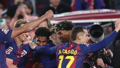 نجم برشلونة يظهر في التدريبات بـالقناع قبل مواجهة سيلتا فيجو