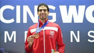 وزير الشباب والرياضة يهنئ أحمد هشام ببرونزية بطولة العالم للسلاح بالبرازيل 2 وزير الشباب والرياضة