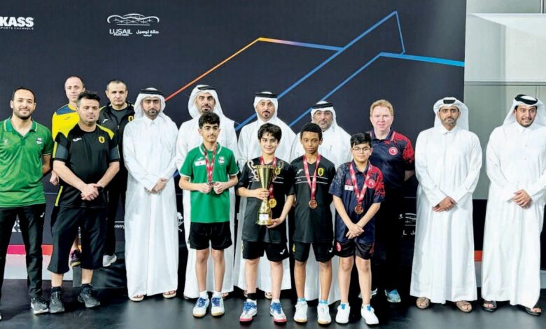 ‫ الكواري يتوج بذهبيتي بطولة أشبال الطاولة