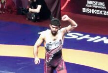 ‫ مصارعنا شاهين محمد يحقق ذهبية آسيا