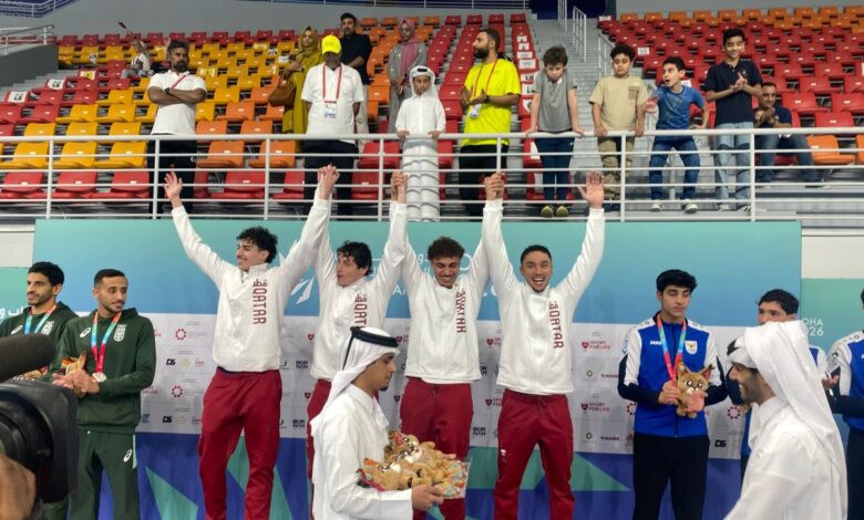 ‫ دورة الألعاب الخليجية الدوحة 2026 قطر تواصل تصدرها الترتيب