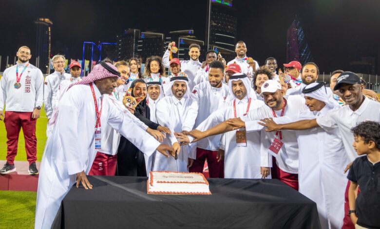 ‫ دورة الألعاب الخليجية الدوحة 2026 قطر تواصل صدراة الترتيب