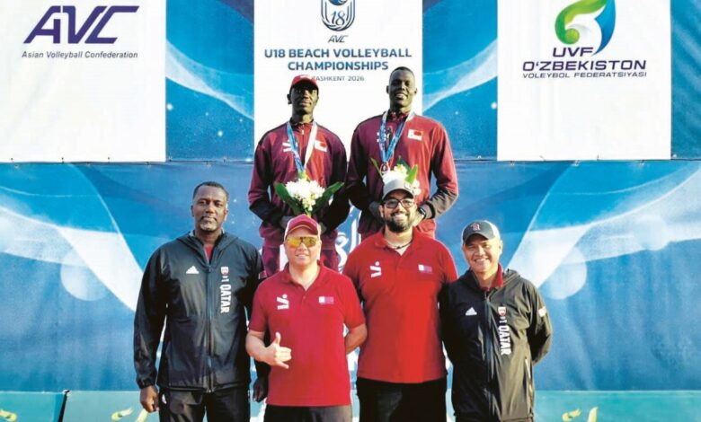‫ عنابي الطائرة الشاطئية يتوج ببرونزية كأس آسيا تحت 18